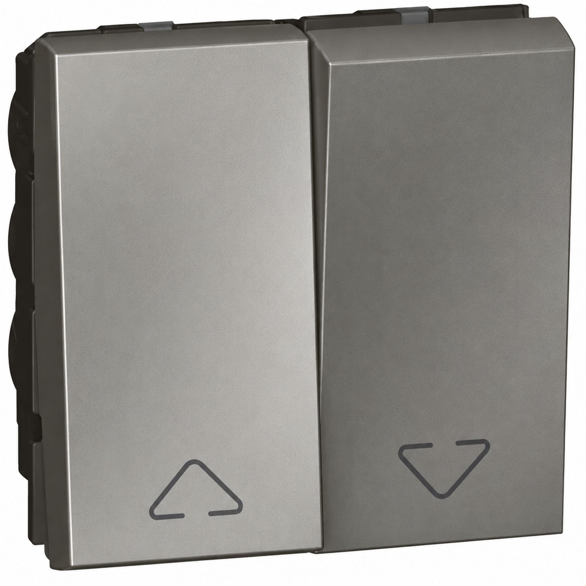 572720 Double switch for electric roller blinds control - 2 modules - Magnesium
