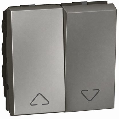 572720 Double switch for electric roller blinds control - 2 modules - Magnesium