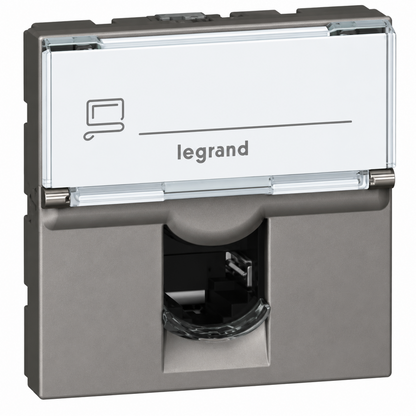 572814 RJ45 socket category 6 UTP 2 modules - Magnesium