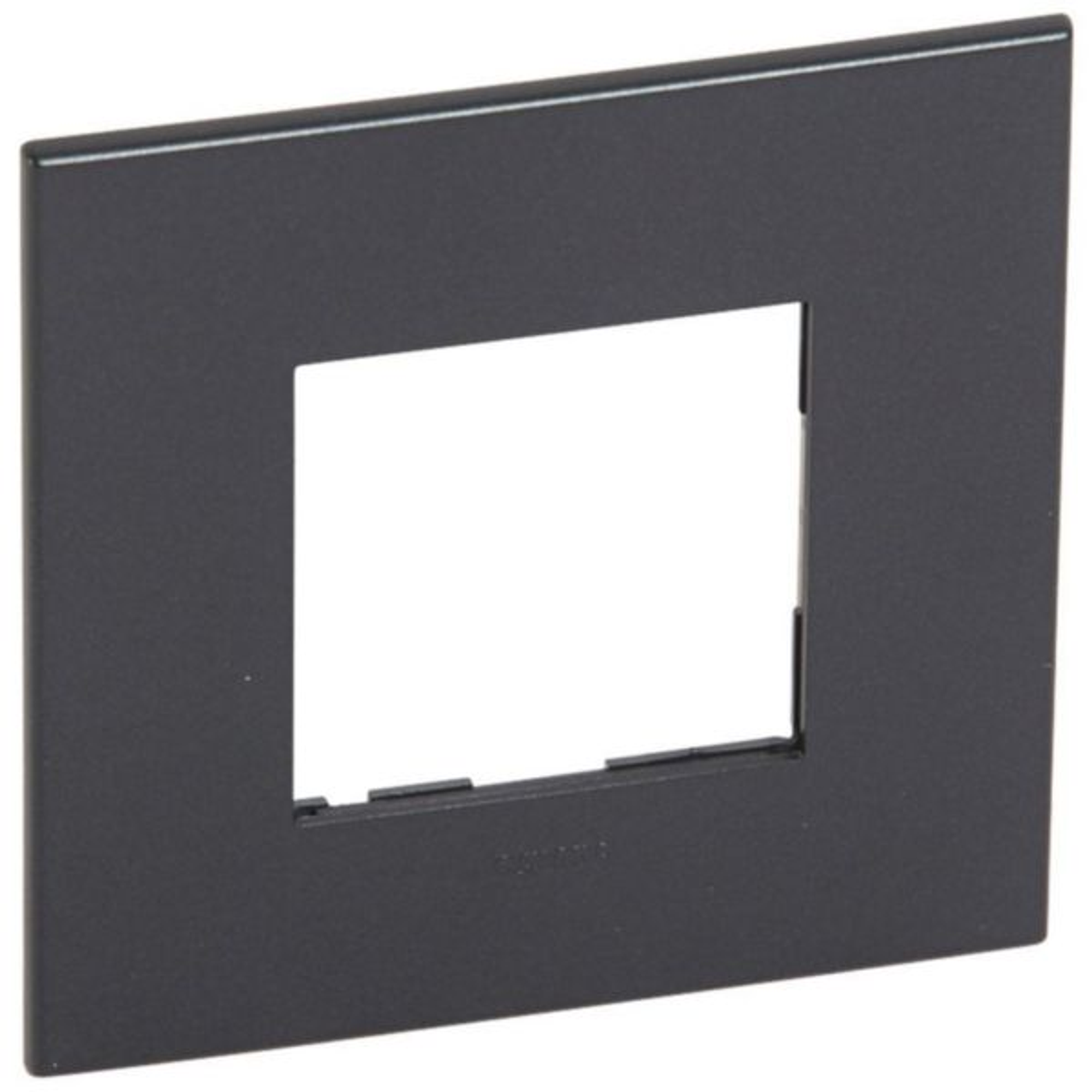 576562 Plate - French/German std - square - 2 modules - Graphite