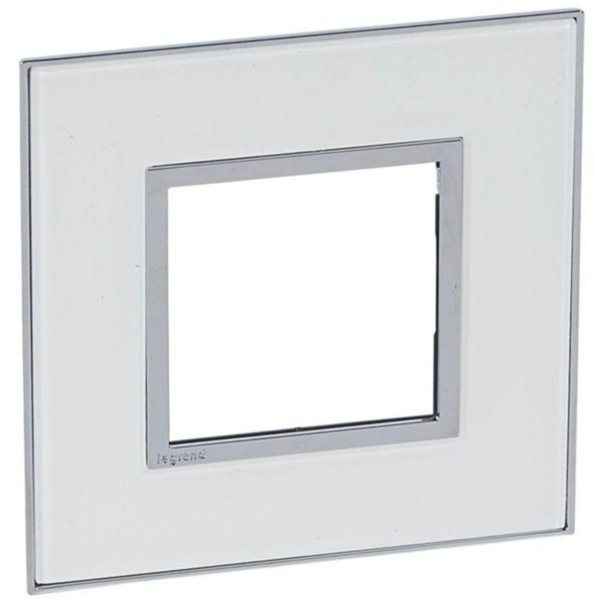 576564 Arteor™ - Plate - French/German std - square - 2 modules - Mirror White