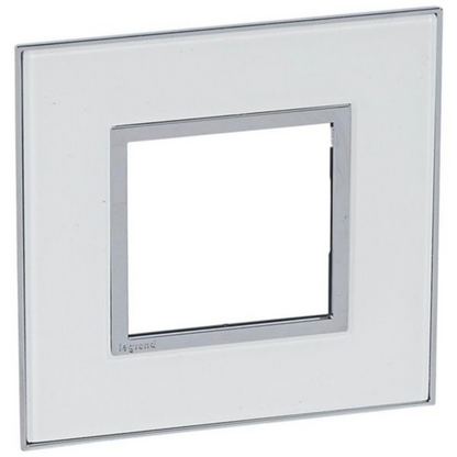 576564 Arteor™ - Plate - French/German std - square - 2 modules - Mirror White